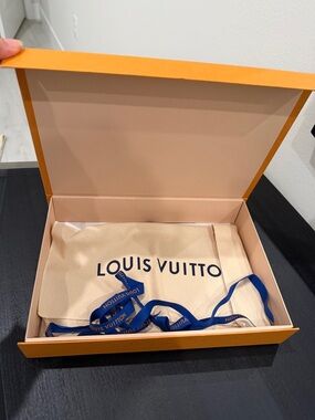 Louis Vuitton Orange Box with Black Logo